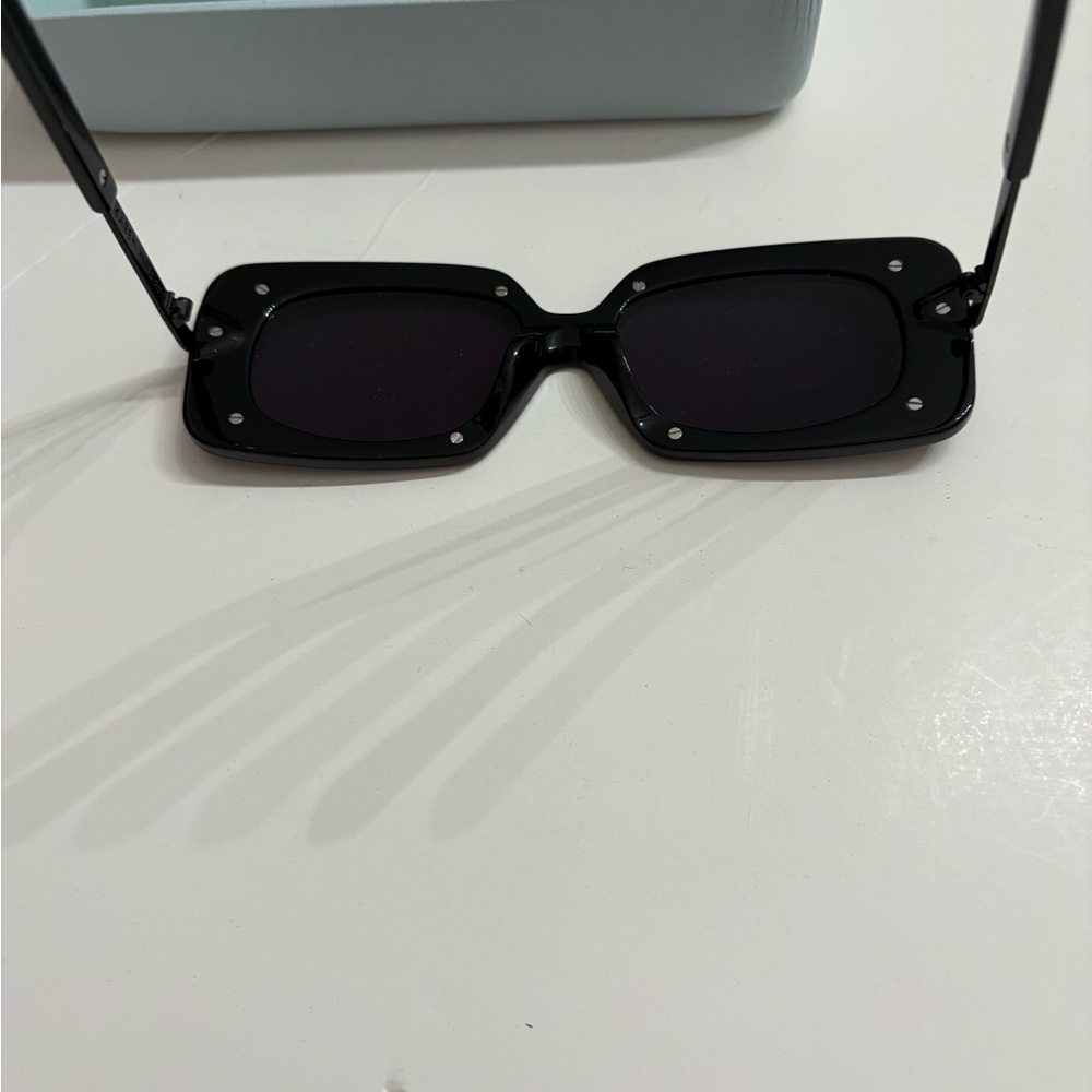 Karen Walker Black Rectangular Sunglasses - image 2